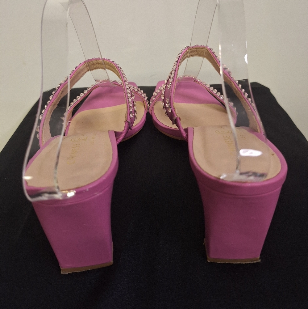 Chinese Laundry Pink Rhinestone Heels - Picture 4 of 7